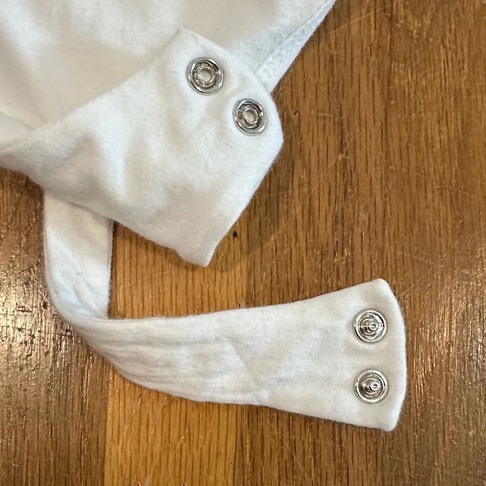 *last chance* nuuds | Women’s White Long Sleeve Bodysuit - Picture 3 of 16